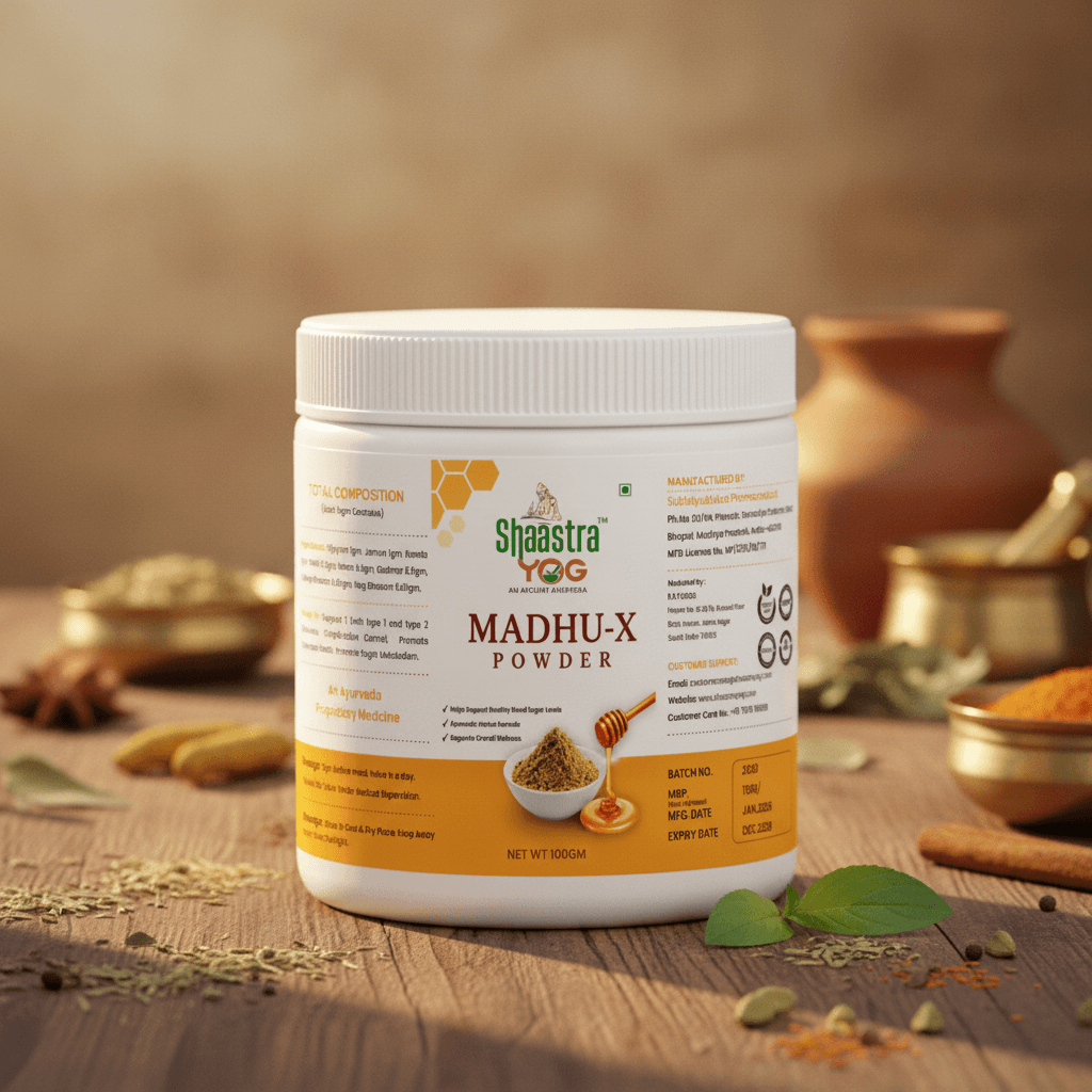 Shaastrayog Madhu X Diabetes Care Powder | Ayurvedic Wellness Supplement - Image 4